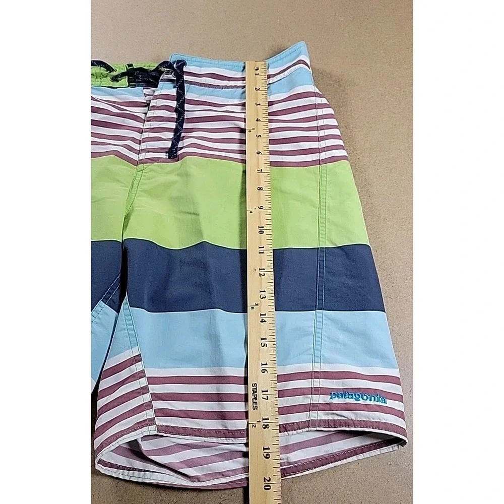 Patagonia Striped Board‎ Shorts Swim Trunks with Pocket Colorful Mens Size 32